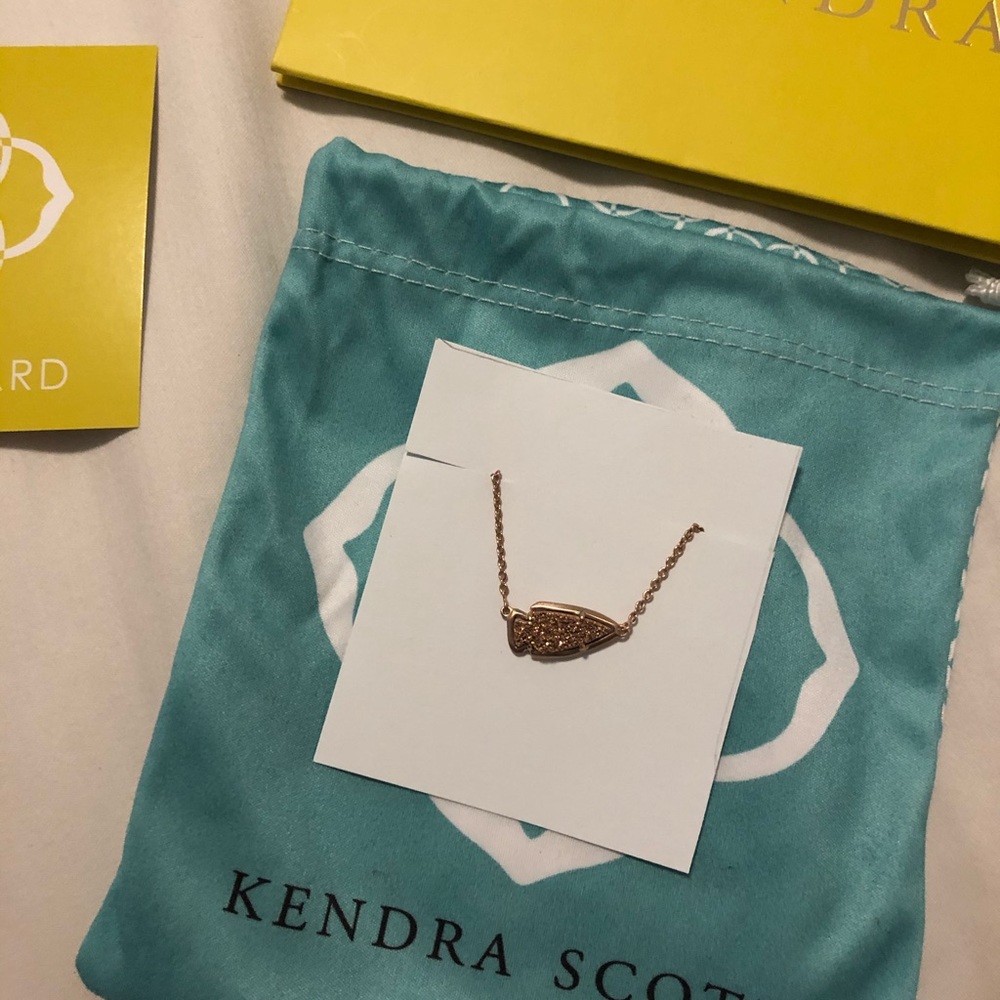 Kendra Scott Kasey Necklace in Rose Gold Drusy